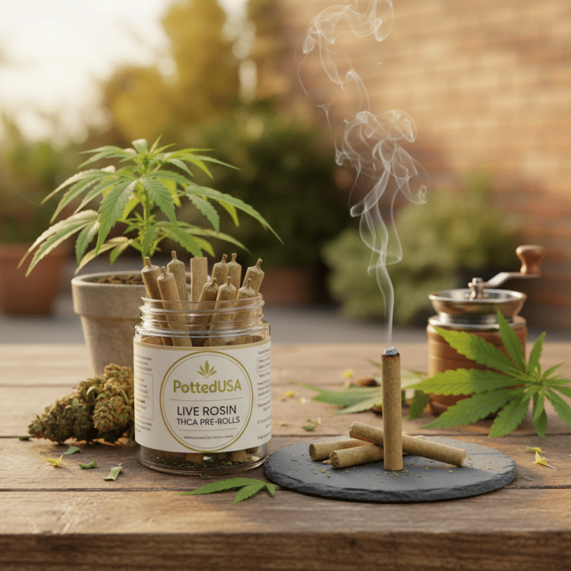 Best Place to Buy THCA Pre-Rolls Online - PottedUSA Live Rosin Edition