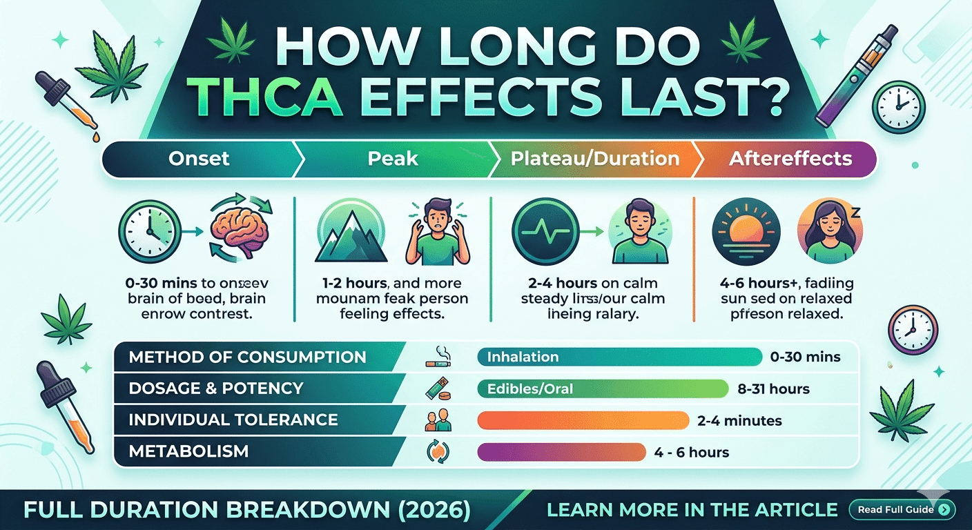 How Long Do THCA Effects Last Full Duration Breakdown (2026)