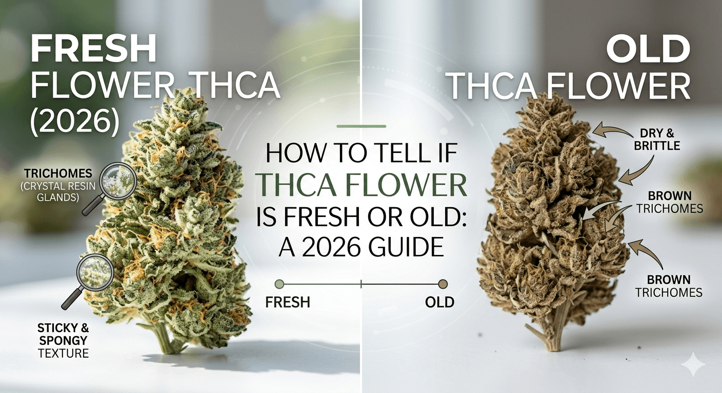 How to Tell If THCA Flower Is Fresh or Old (2026 Guide)