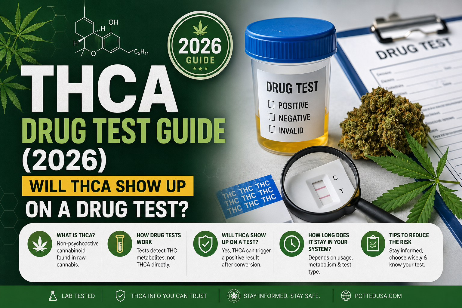 THCA Drug Test Guide (2026) - Will THCA Show Up on a Drug Test