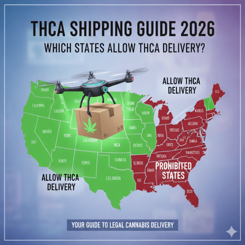 THCA Shipping Guide 2026 – Which States Allow THCA Delivery