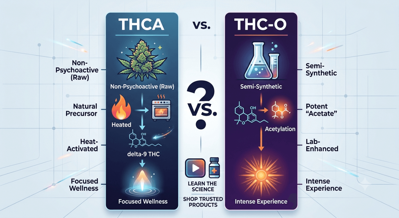 THCA vs THC-O What’s the Real Difference in 2026