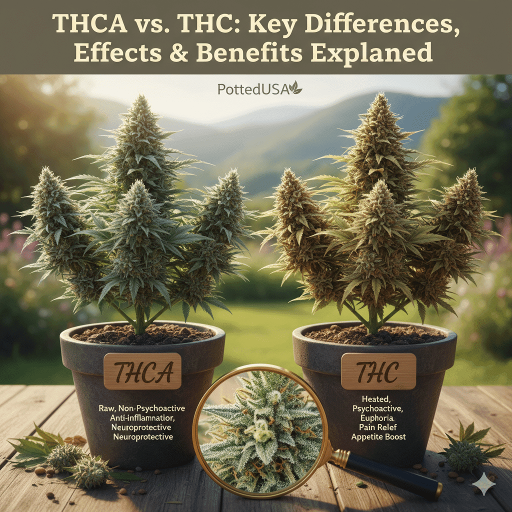 THCA vs. THC Key Differences, Effects & Benefits Explained PottedUSA